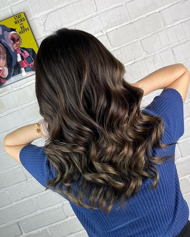 18. Warm-Infused Light Ash Brown Waves - Light Ash Brown Hair Color