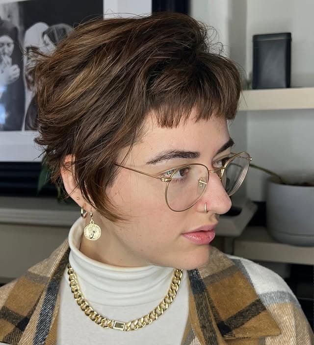 5. Tousled Cocoa Micro Pixie - Pixie Haircuts