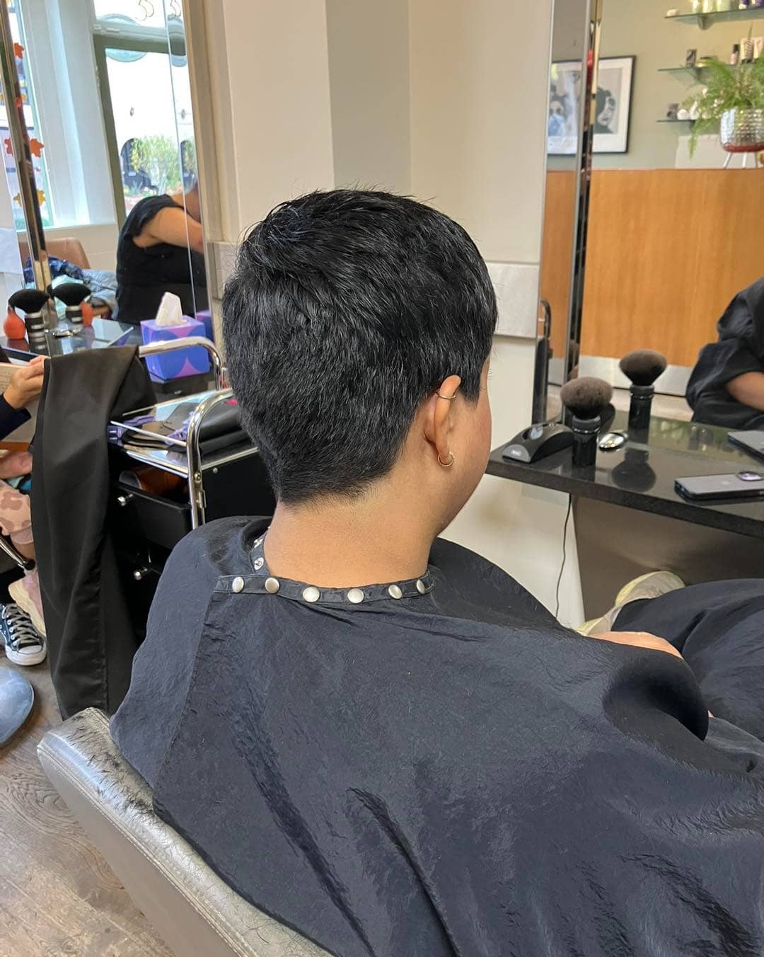 13. Classic Jet Black Tapered Pixie - Pixie Haircuts