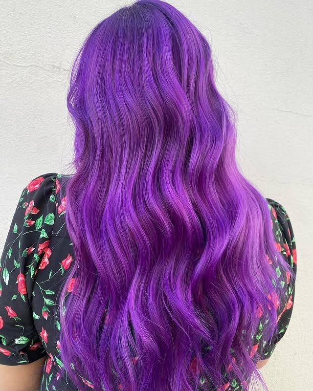 3. Amethyst Gloss Long Layers - Purple Hair Color