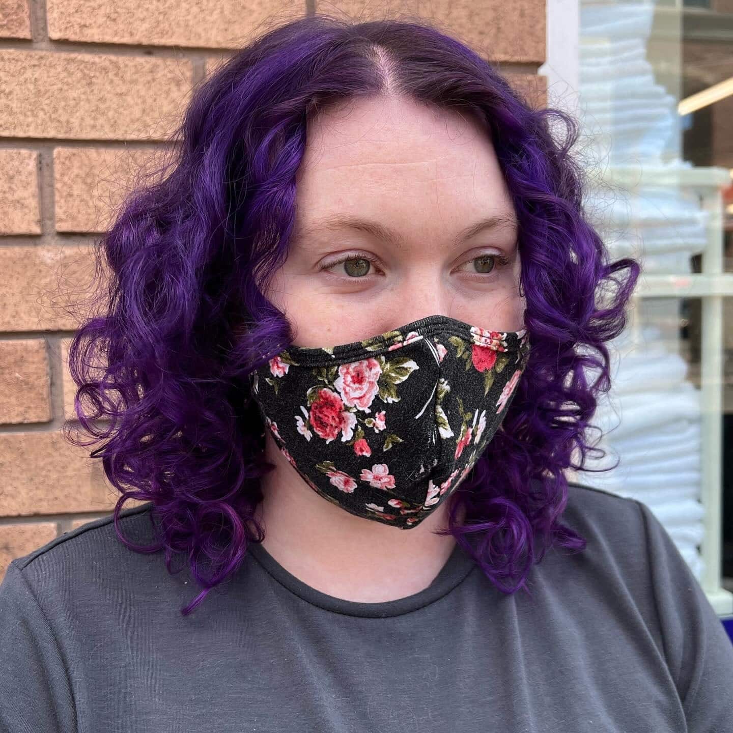 12. Deep Grape Curly Shag - Purple Hair Color