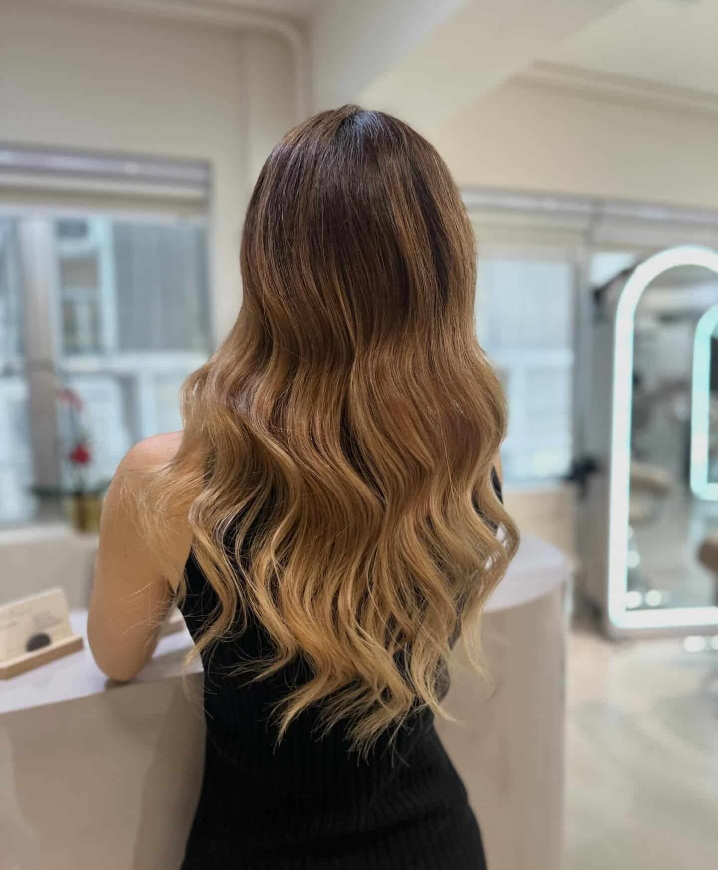 9. Honey Blonde Ombre Long Waves - Long Wave Hairstyles