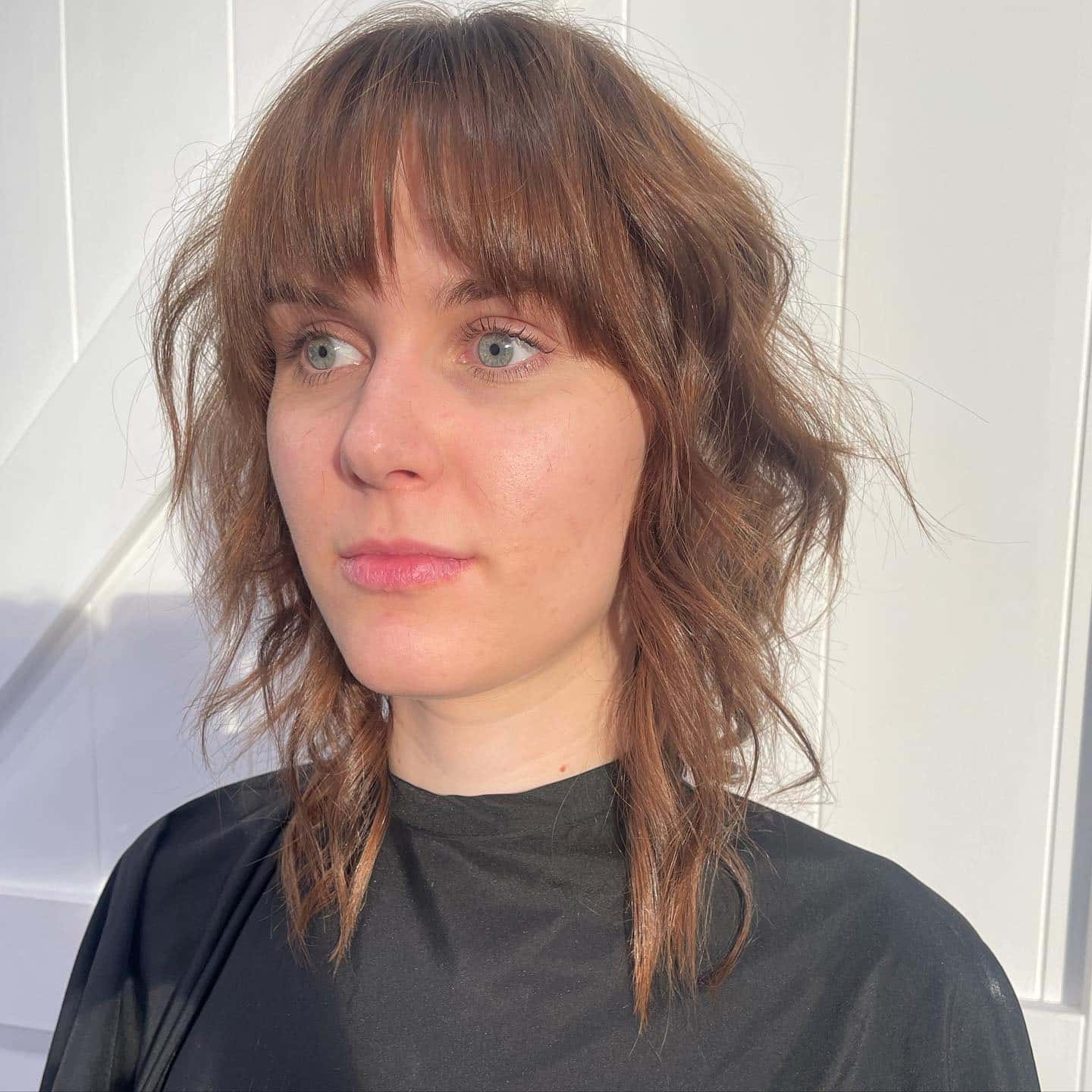 2. Textured 90s Shag with Soft Auburn Brown - 90S Hairstyles