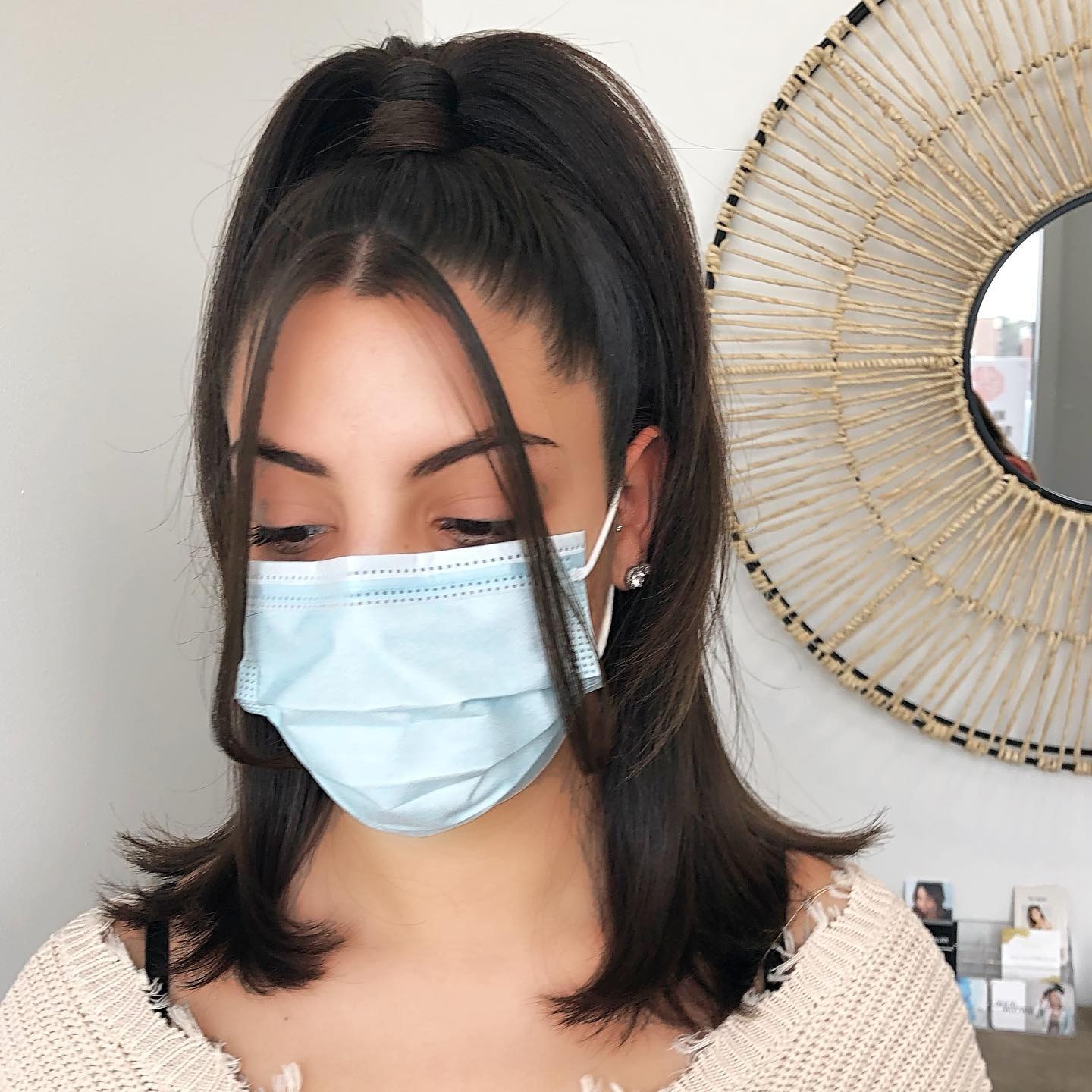 9. Half-Up 90s Layered Flip in Espresso Brown - 90S Hairstyles