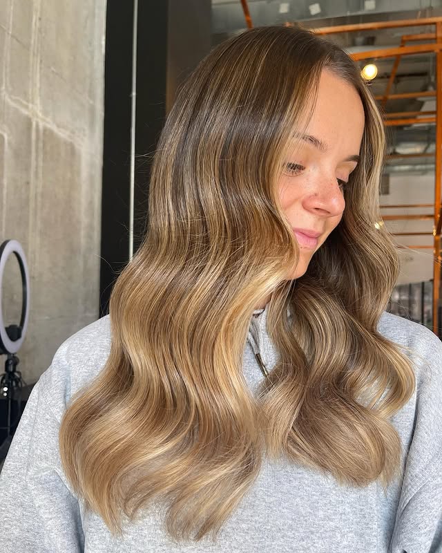 1. Soft Beige Blonde Balayage with Long Layers - Fall Blonde Hair Color