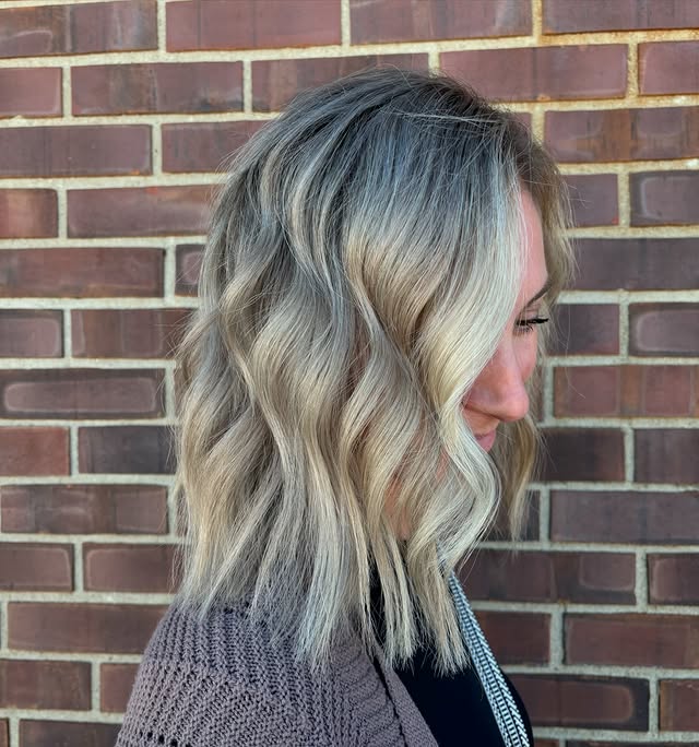 2. Smoky Blonde Textured Lob - Fall Blonde Hair Color