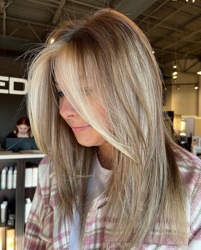 16. Cool Vanilla Blonde with Feathered Layers - Fall Blonde Hair Color