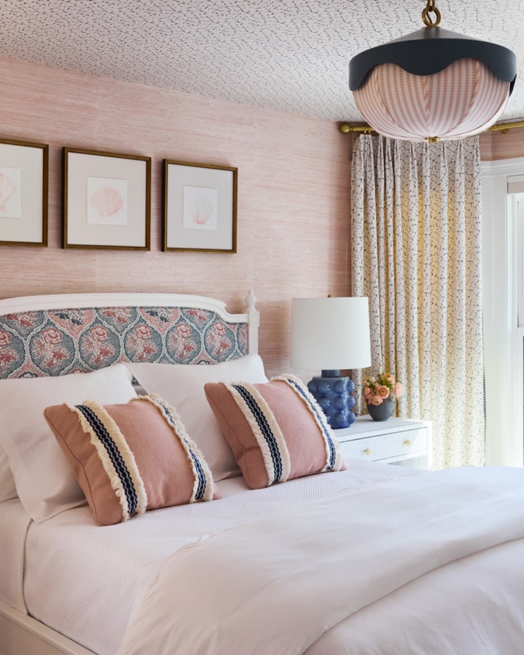 3. Blush & Powder Blue Traditional Sunroom - sunroom bedroom ideas