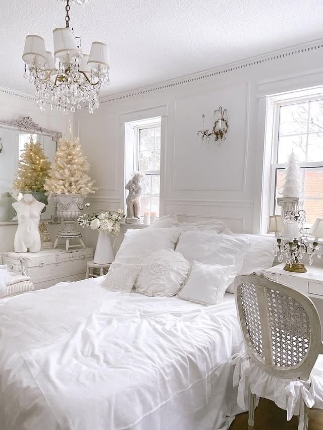 6. All-White French-Inspired Sunroom Bedroom - sunroom bedroom ideas