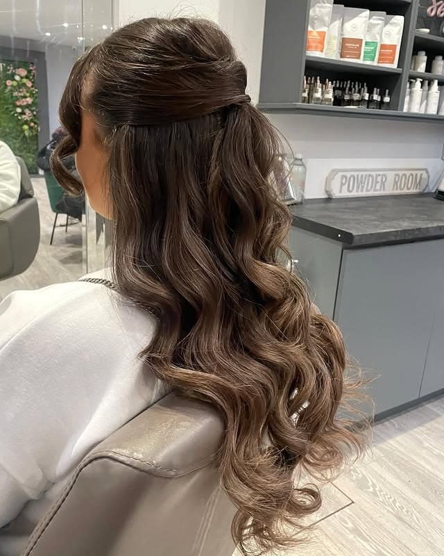 20. Chestnut Brown Soft Glam Waves - Birthday Hairstyles