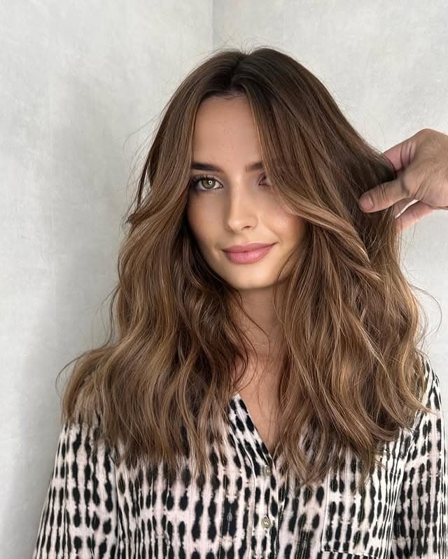 10. Light Chestnut Brown Soft Layers - Blonde Brown Hair Color