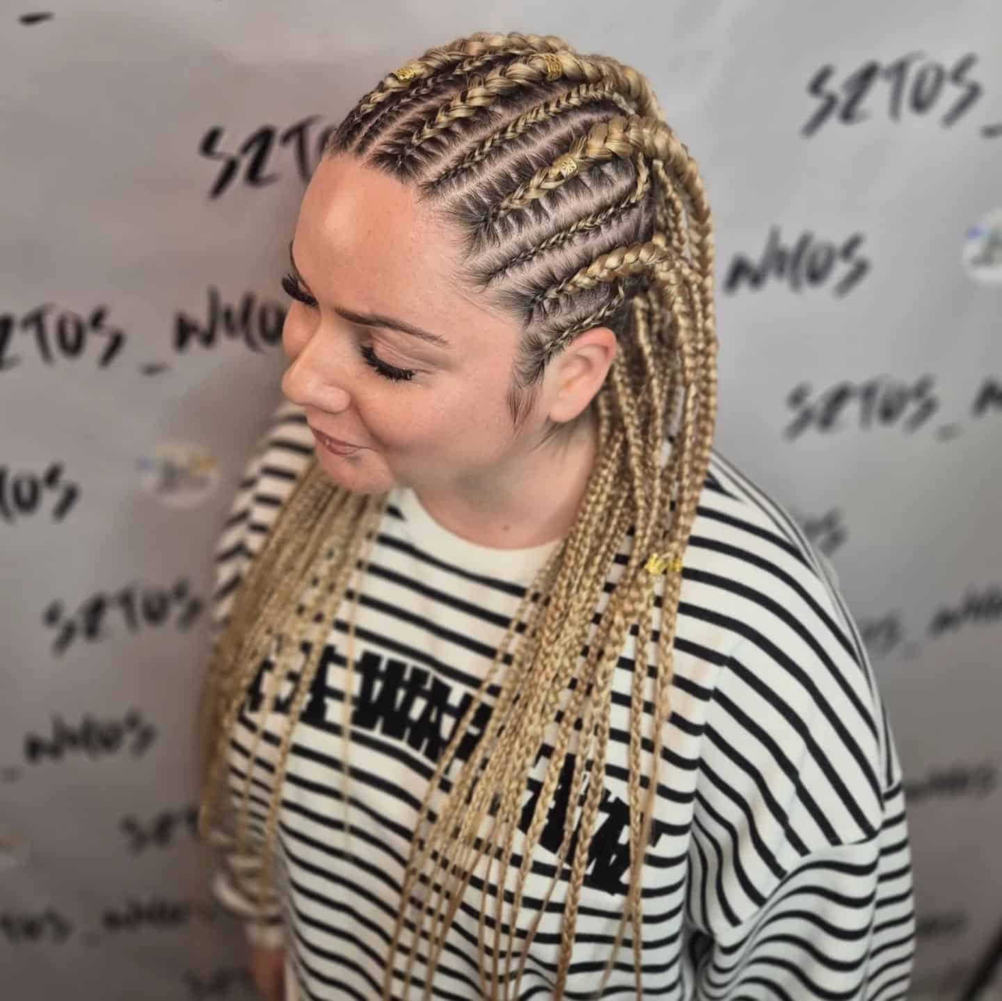 3. Blonde Feed-In Cornrow Braids - Cornrow Hairstyles