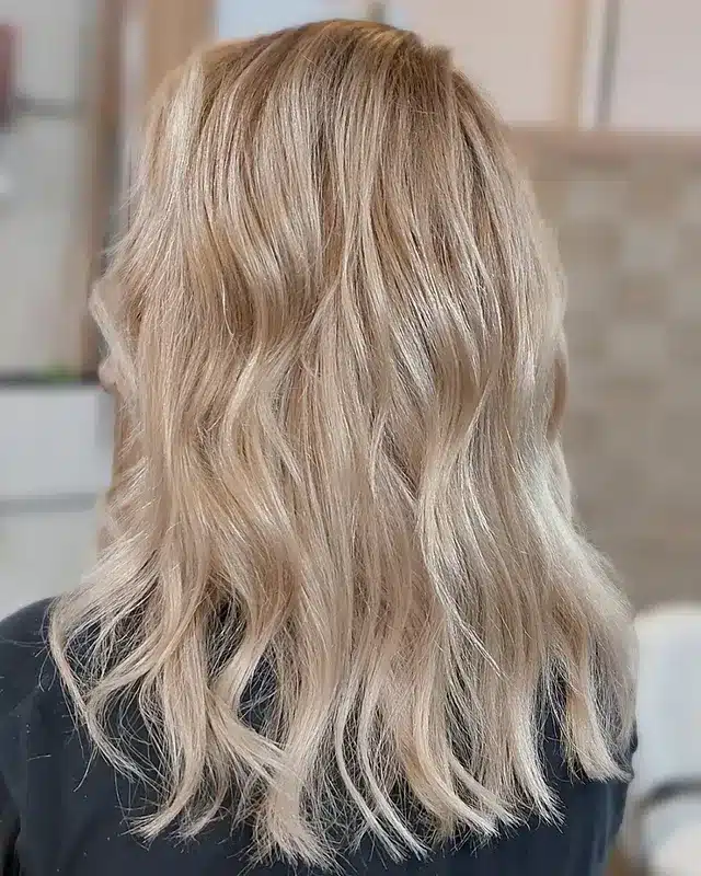 3. Butter Blonde Layered Lob - Light Hair Color
