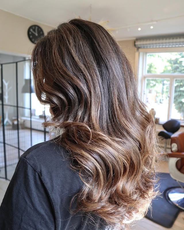 1. Soft Layered Chocolate Brown Waves - Autumn Hair Colors