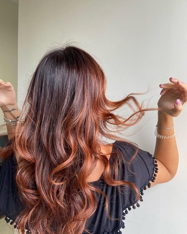 10. Chestnut Brown with Copper Highlights - Autumn Hair Colors
