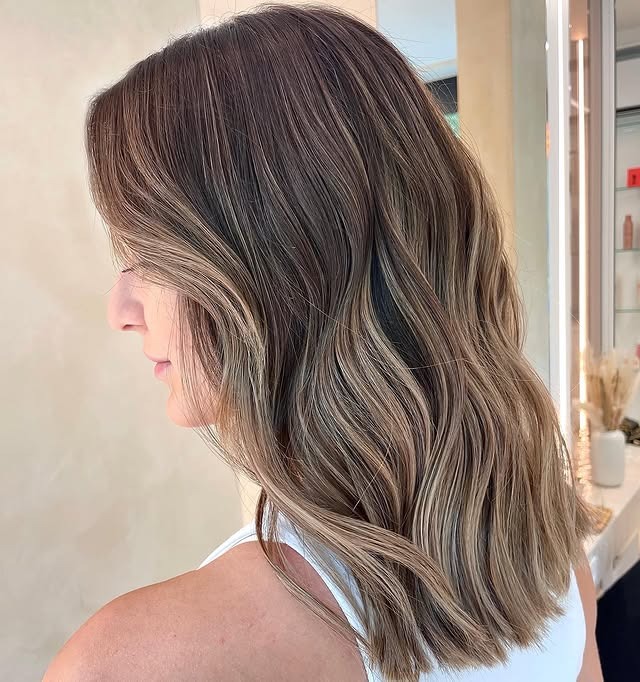 16. Cool Mushroom Brown Soft Waves - Autumn Hair Colors