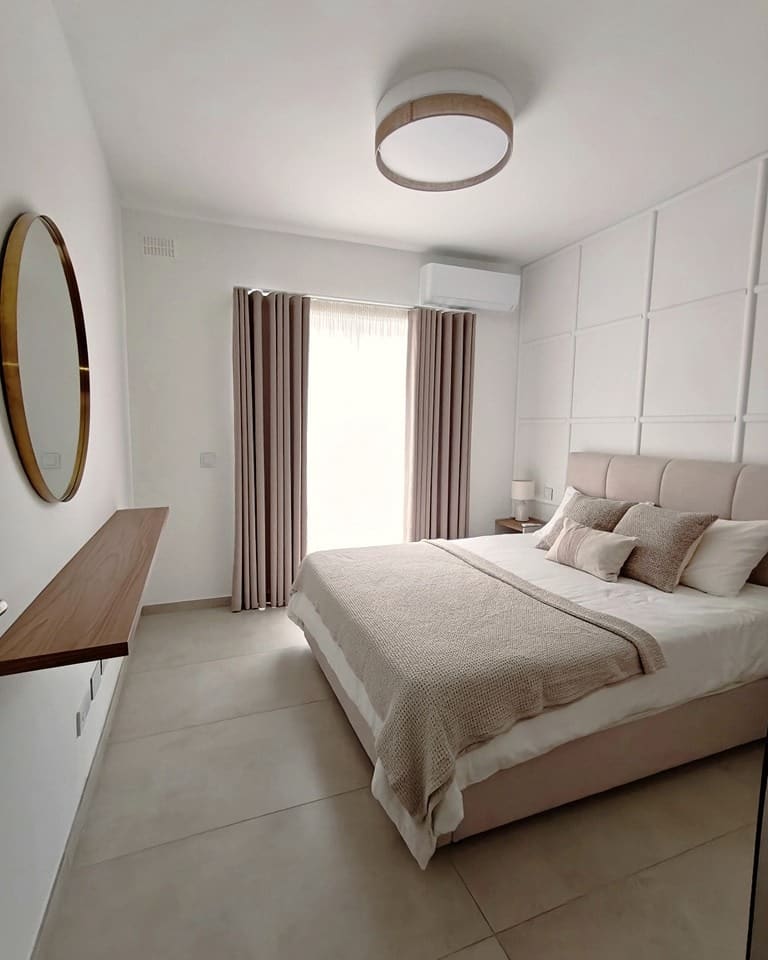 1. Soft Minimal Earth Tone Bedroom with Blush and Sand Palette - earth tones bedroom ideas