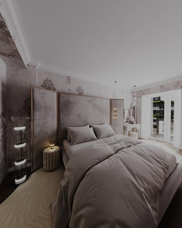 3. Modern Textured Earth Tone Bedroom with Beige and Clay Layers - earth tones bedroom ideas