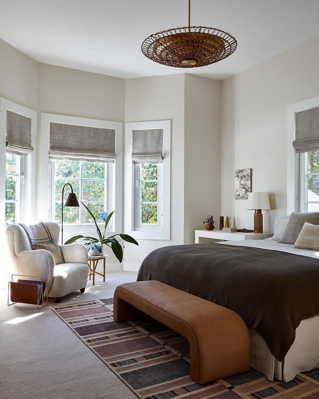 12. Light Neutral Earth Tone Bedroom with Sand, Linen, and Tan Details - earth tones bedroom ideas