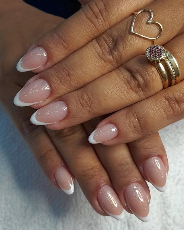 9. Short Off White Round Nails with Black Dot Accent Art - off white nail ideas