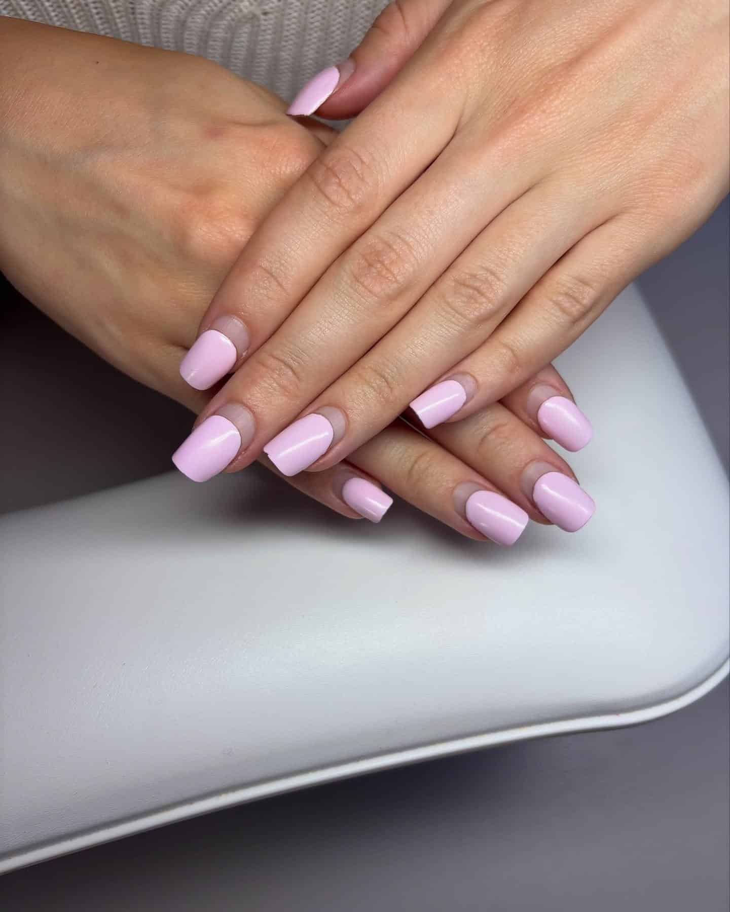 3. Milky Pastel Pink Soft Square Nails - pastel pink nail ideas