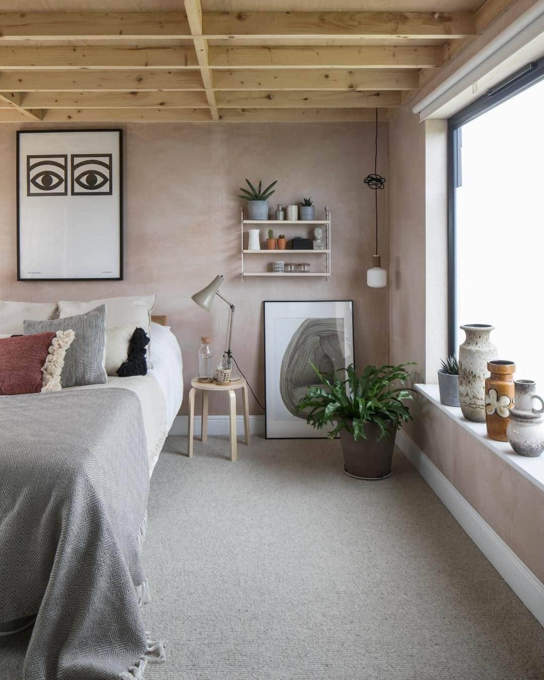 3. Scandinavian-Inspired Loft Bedroom with Natural Wood Ceiling - loft bedroom ideas