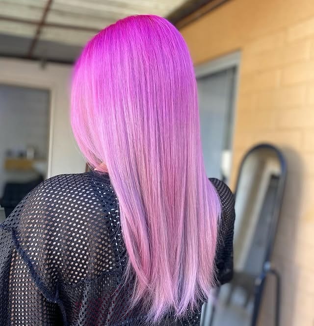 8. Vibrant Pastel Pink Straight Hair - Pastel Hair Colors
