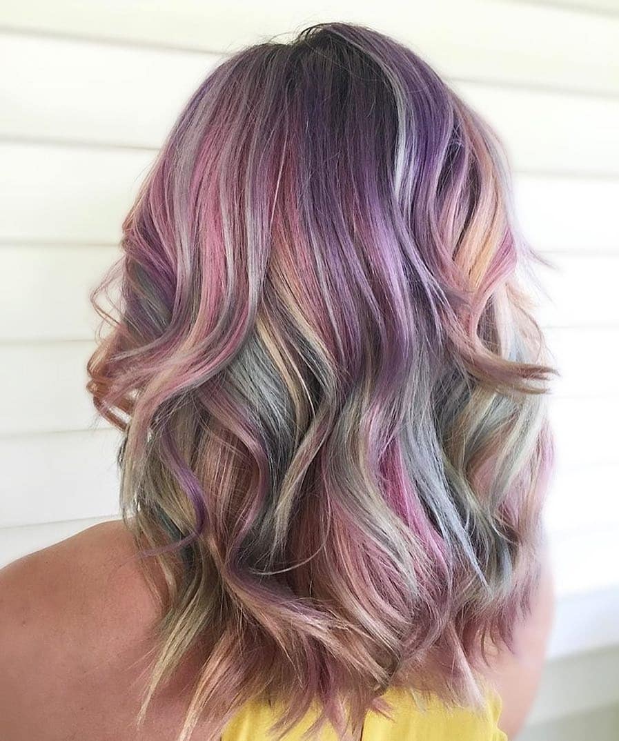 10. Pastel Lilac and Mint Dimension Waves - Pastel Hair Colors