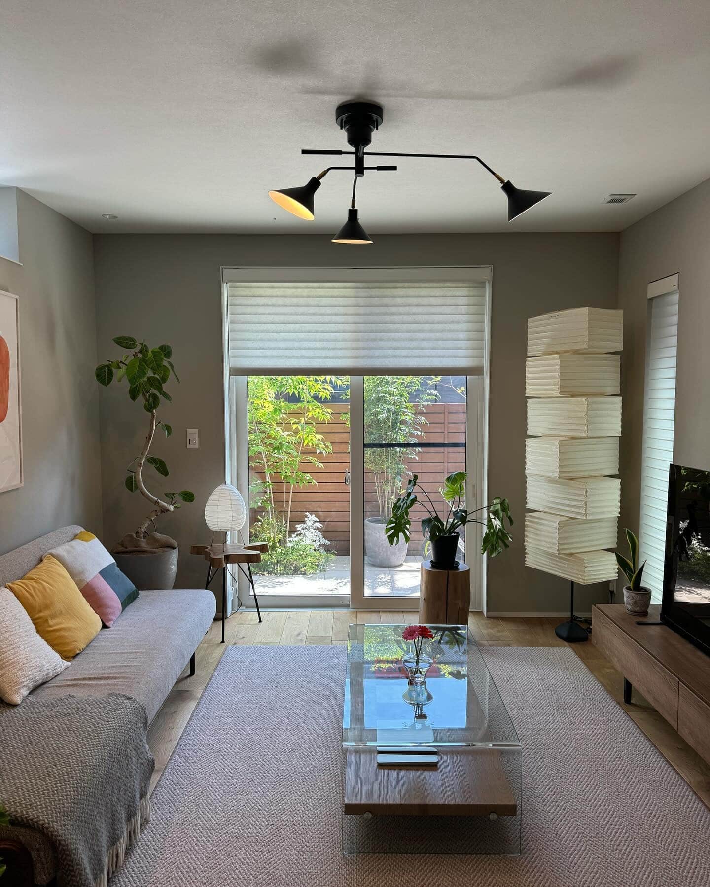 11. Minimalist Light Gray Living Room with Natural Wood Accents - light gray living room ideas