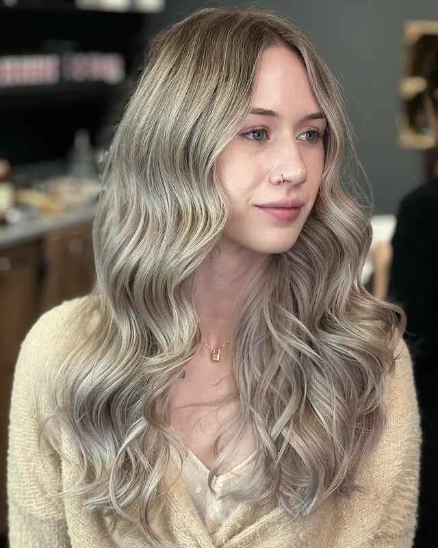 19. Cool Sandy Blonde Dimensional Long Layers - Sandy Hair Color