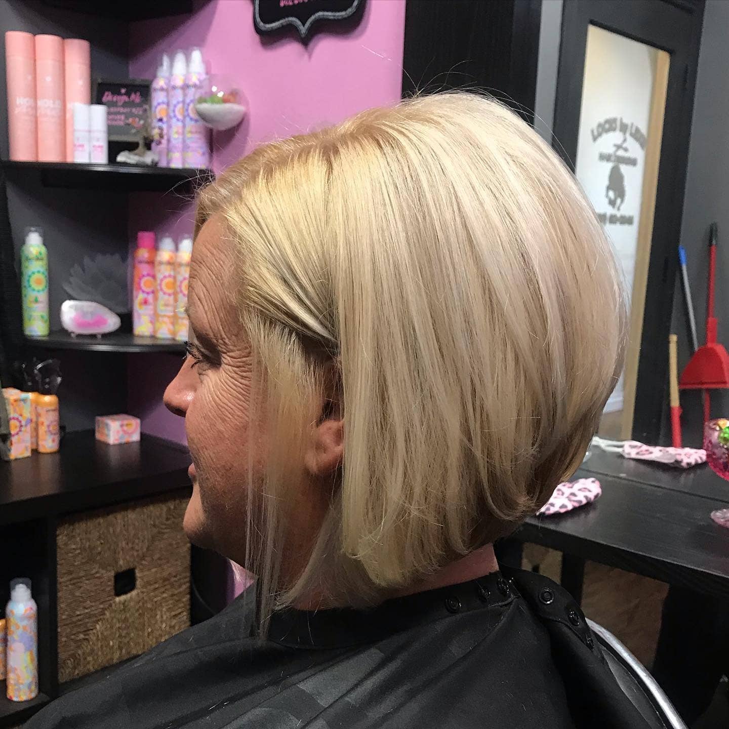 6. Cool Blonde Angled Stacked Bob - Stacked Haircuts