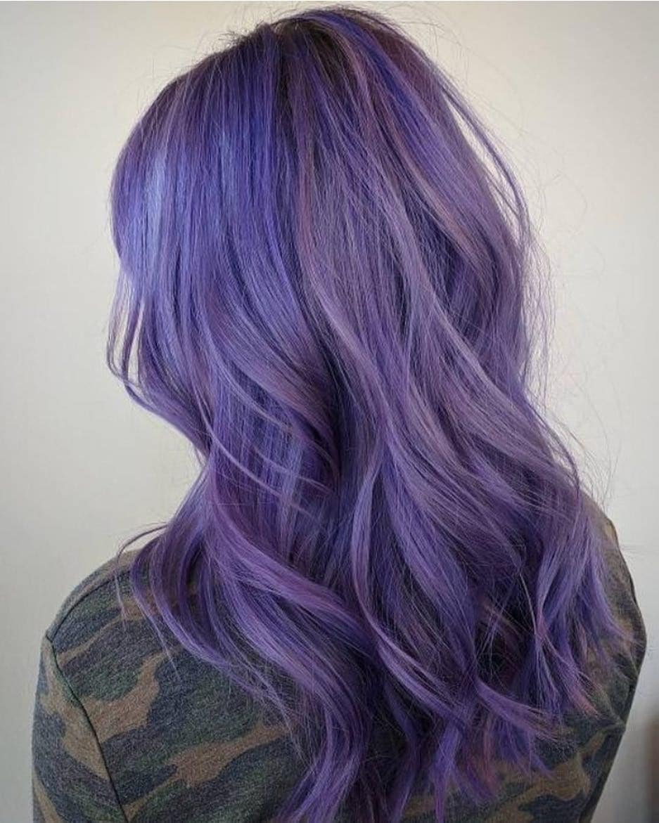 19. Violet Lavender Dimensional Waves - Light Purple Hair Color