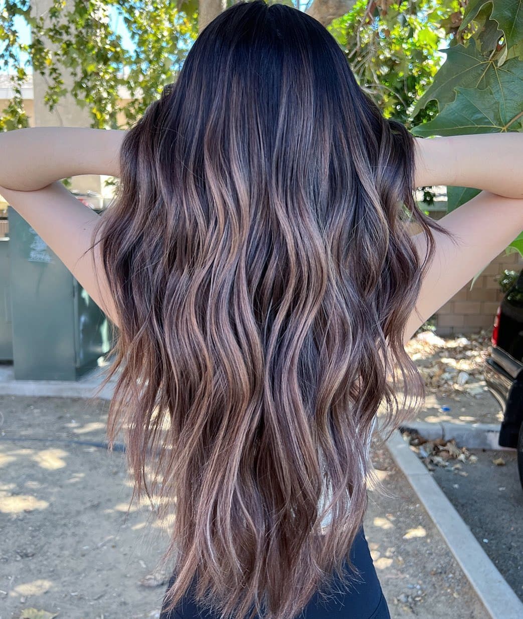 6. Taupe Brown Dimensional Waves - Cool Brown Hair Color