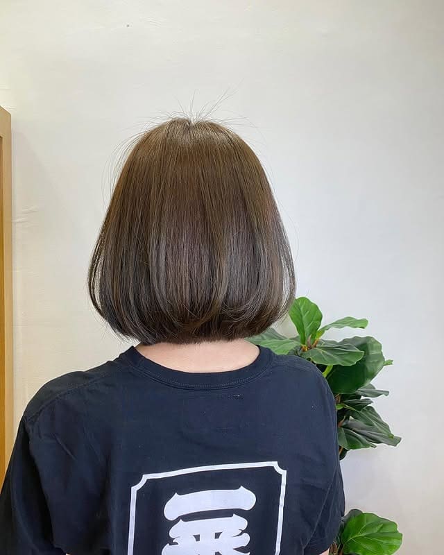 21. Cool Beige Brown Blunt Bob - Cool Brown Hair Color