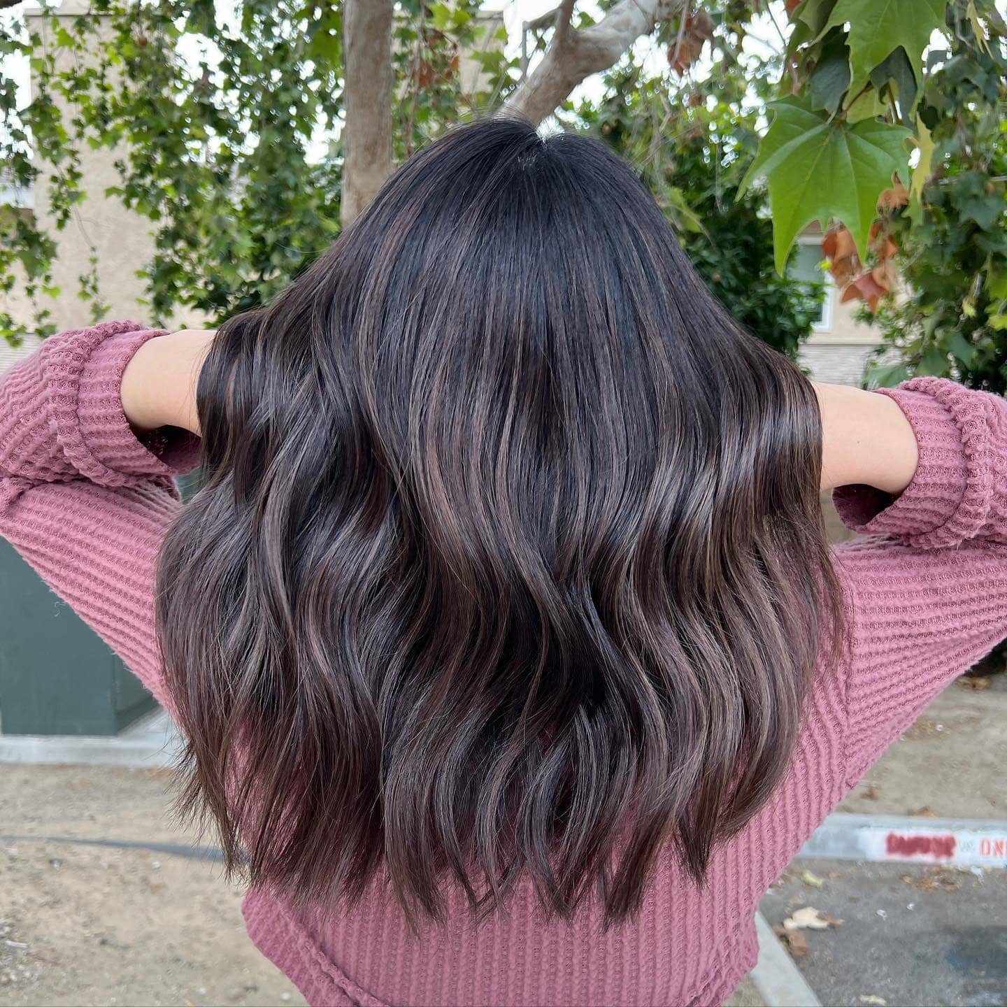 22. Deep Cool Brunette Long Soft Waves - Cool Brown Hair Color