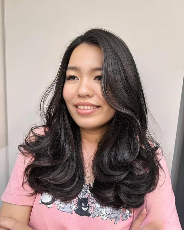 5. Airy C-Curl Perm with Dark Ash Brown - Perm Hairstyles