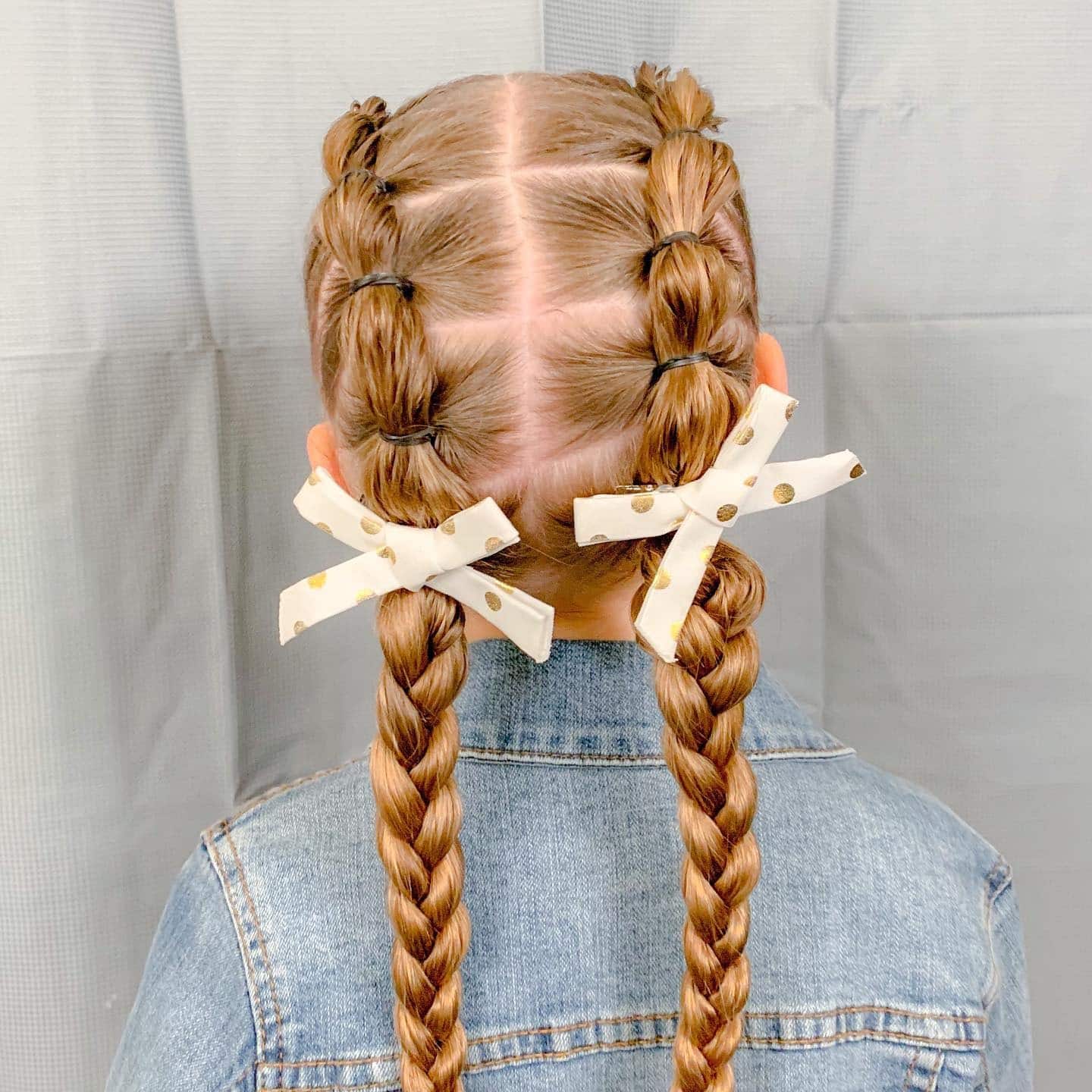 6. Warm Blonde Double Bubble Braid Pigtails - Pigtail Hairstyles