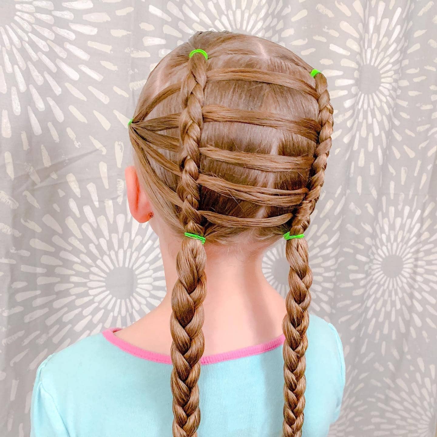 10. Ash Blonde Ladder Braided Pigtails - Pigtail Hairstyles