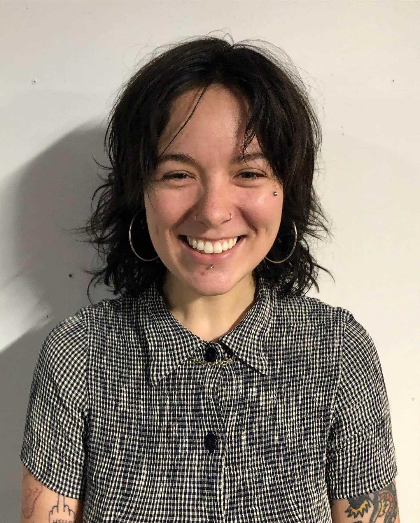 17. Messy Short Shag with Deep Brunette - Messy Haircut For Women