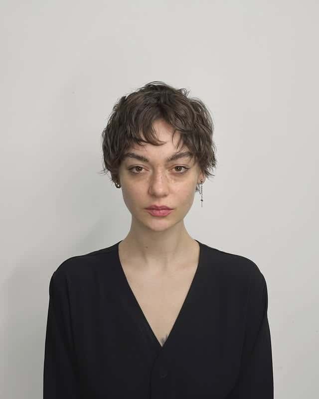 22. Textured Pixie Crop with Ash Brown - Messy Haircut For Women