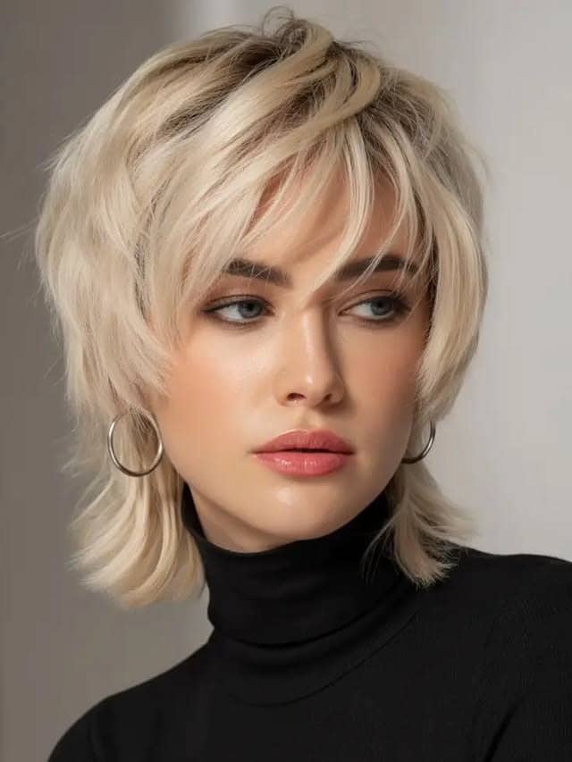 18. Choppy Pixie Shag in Creamy Blonde - Layered Pixie Haircuts