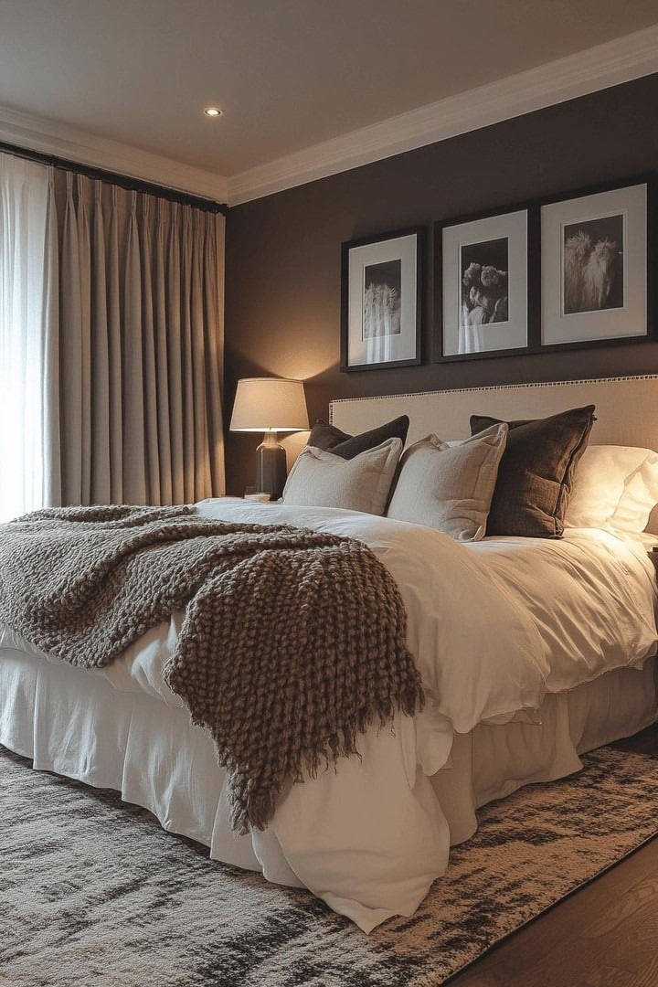 10. Warm Neutral Cream and Taupe Layered Bedroom - cream color bedroom ideas