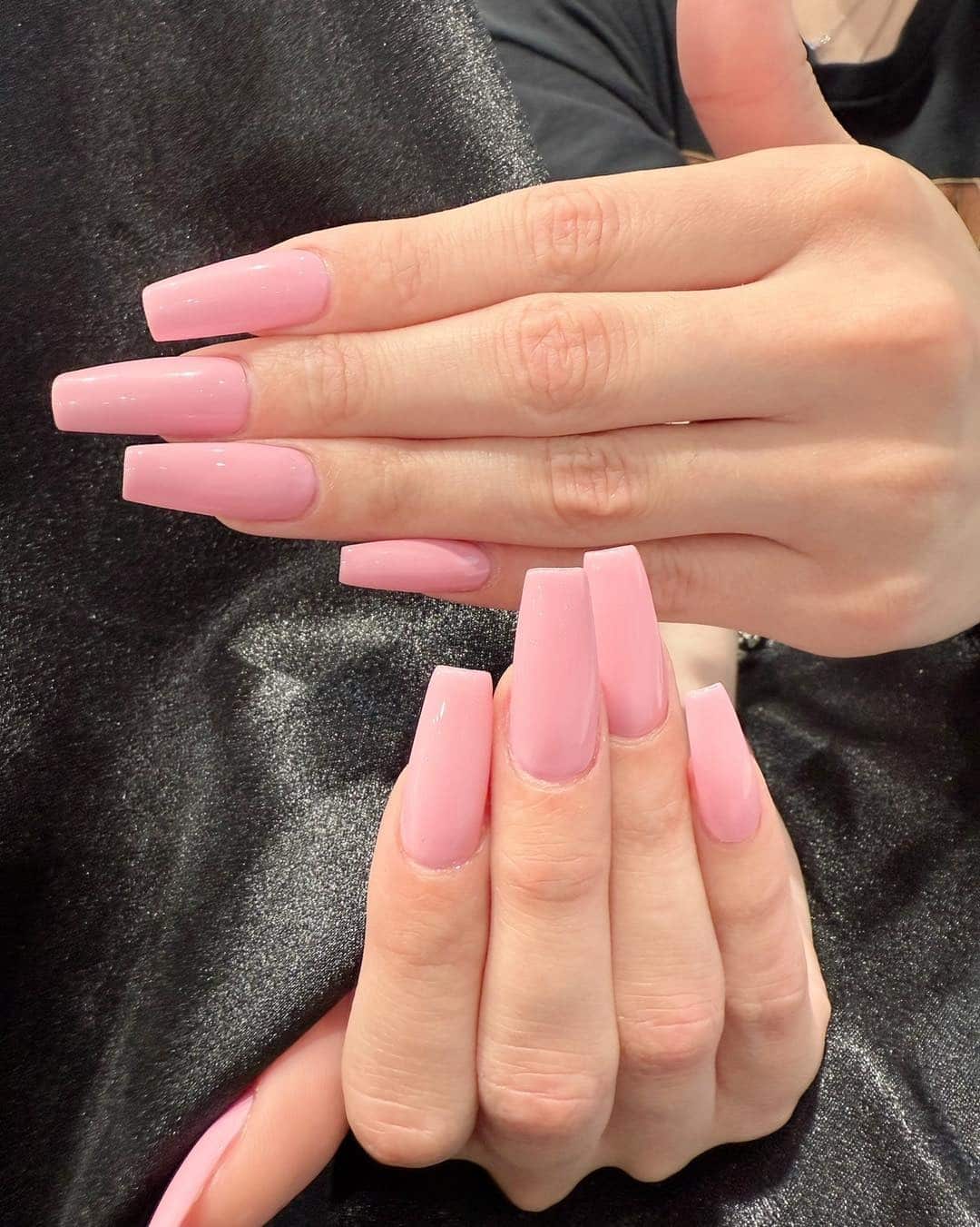 7. Long Square Soft Pink Acrylic Nails - soft pink nail ideas