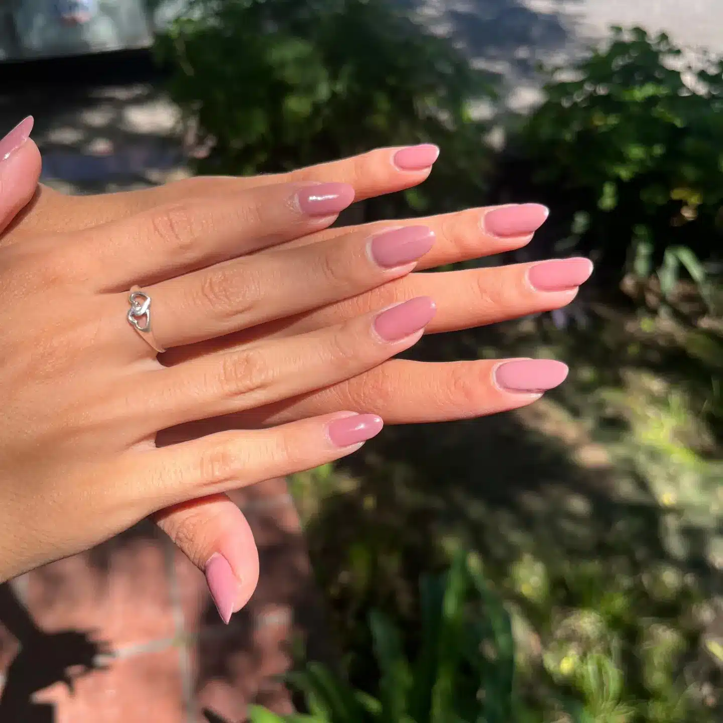 9. Sunlit Soft Pink Almond Nails - soft pink nail ideas