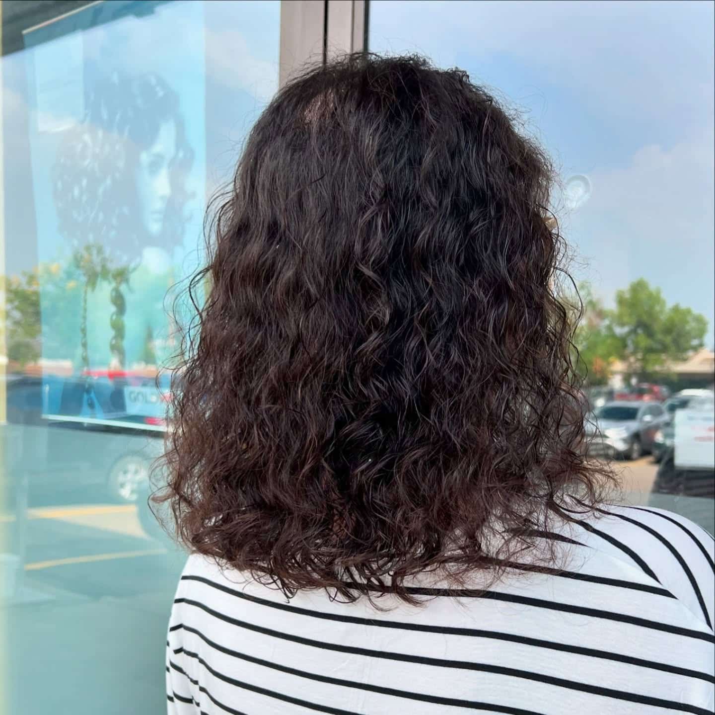 6. Natural Medium-Length Waves in Deep Brown - Hippie Haircuts