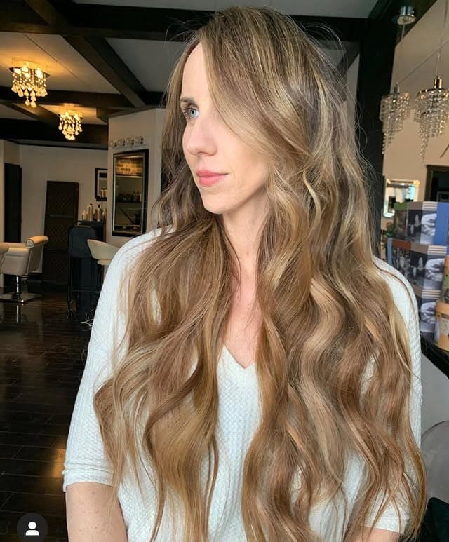 20. Long Boho Waves with Neutral Blonde Blend - Hippie Haircuts