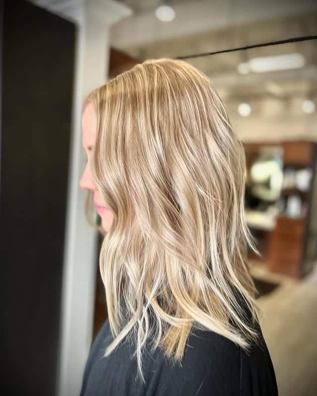 12. Shoulder-Length Wispy Layers in Creamy Blonde - Straight Wispy Hair