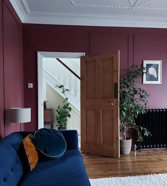 20. Deep Burgundy and Plum Living Room Contrast - purple living room ideas