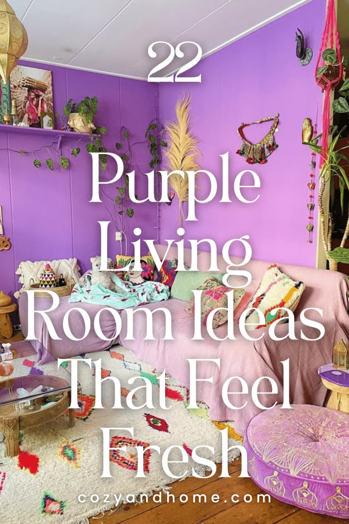 22 Trendy Purple Living Room Ideas 2026 – Cozy & Home