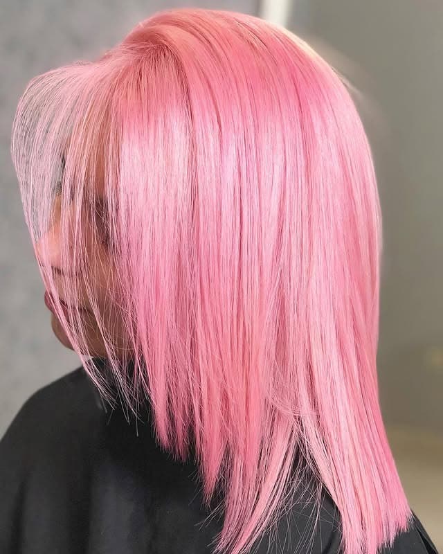 7. Silky Straight Baby Pink Lengths - Pastel Pink Hair Color